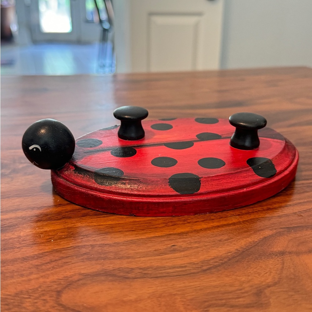 Handcrafted Wood Red and Black
Ladybug Wall Hook - Decorative
Home Accent - Picture 2 of 12